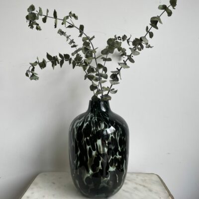 Green leopard print Vase