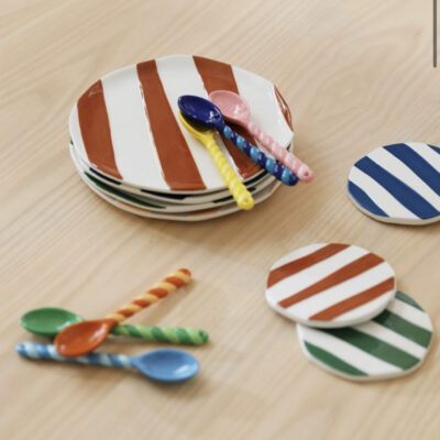 Klevering Striped Plates