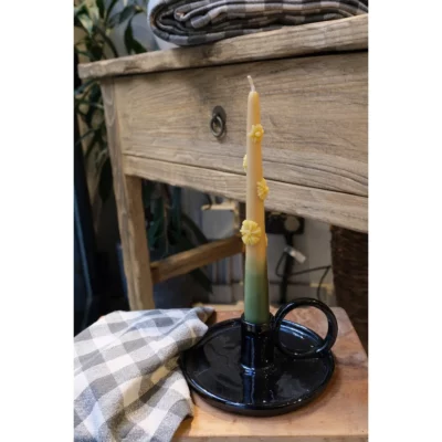 Ceramic Candle Holder Black